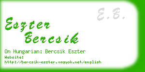 eszter bercsik business card